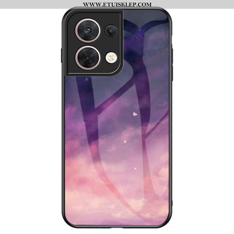 Etui do Oppo Reno 8 Wzór Ze Szkła Hartowanego